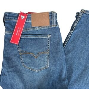 NEW‎ Guess Desmond Relaxed Fit Jeans Mens Actual 40x30 Blue Nilam Wash Stretch